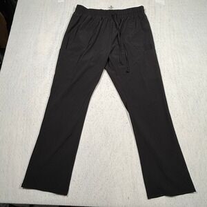 EliteMed Performance Women Black Cargo Scrub Pants XL 1801BLK Drawstring Elastic